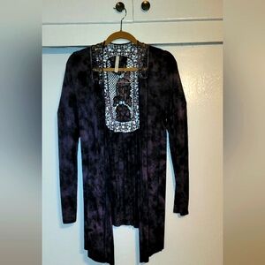 Boho Chic Black and Gray Cardigan